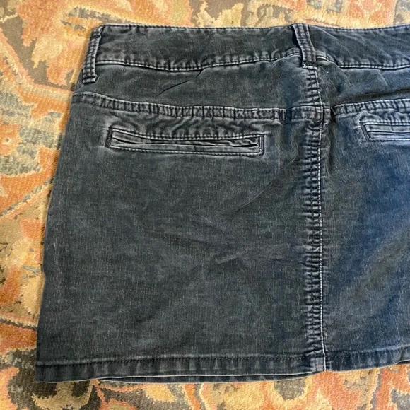 Y2K Charcoal Black Corduroy Mini Skirt - Picture 7 of 11